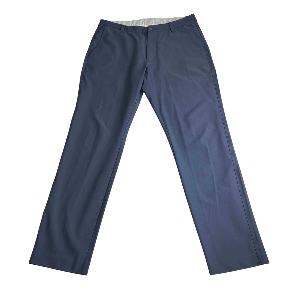 FootJoy Mens Golf Pants Navy Blue Performance Stretch Flat Front W32 L30